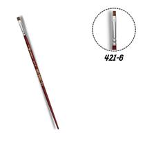 Pincel Condor 421-06 Chato Curto Orelha de Boi Cabo Longo