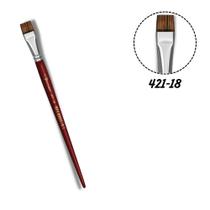 Pincel Condor 421-18 Chato Curto Orelha de Boi Cabo Longo