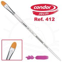 Pincel Condor Profissional 412 Sintético Toray Dourado - Linha de Gato