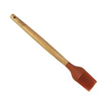 Pincel Cucina em Silicone Terracota com Cabo em Madeira 27cm - Fracalanza