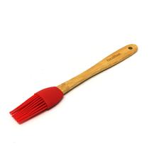 Pincel Culinário Cozinha Silicone Cabo Madeira Untar Formas Assadeiras Utensilio Cozinha Alimentos Molhos Pincelar Carnes Massas Excalibur 22cm