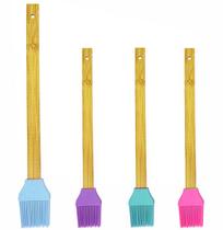 Pincel culinario de silicone cabo bambu 30x4cm