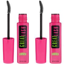 Pincel curvo Maybelline New York Great Lash, preto, 25 ml x 2 Pincel curvo Maybelline New York Great Lash, preto, 25 ml x 2