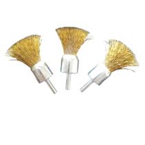 pincel de aço latonado tipo 1' 25 mm haste 6mm pincel de aço latonado tipo 1' 25 mm haste 6mm