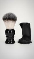 Pincel de Barbear Nylon Ultra Macio c/ Suporte Preto Pincel de Barbear Nylon Ultra Macio c/ Suporte Preto