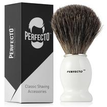 Pincel de barbear Perfecto 100% Pure Badger White Handle Pincel de barbear Perfecto 100% Pure Badger White Handle