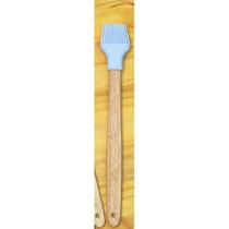 Pincel de cozinha silicone com cabo de bambu 30 cm