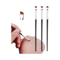 Pincel De Delineador Líquido Ultra Fino Gold Sickle Com Ponta De Faca 3PC