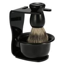 Pincel de espuma de barbear BLACK Moda escova de barbear Facial Cleani
