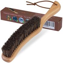 Pincel de fiapos TAKAVU para roupas com cerdas de pelo de cavalo 100% macias Pincel de fiapos TAKAVU para roupas com cerdas de pelo de cavalo 100% macias