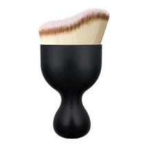 Pincel de maquiagem Falliny Angled Foundation, pincel de pó Kabuki Travel para misturar cosméticos líquidos, creme ou pó impecável, pincel portátil de maquiagem facial e corporal