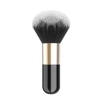 Pincel de maquiagem Luxspire Flat Kabuki Soft Face preto e dourado