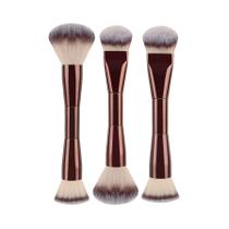 Pincel De Maquiagem Multifuncional De Duas Cabeças, Base, Blush, Contorno, Pó Solto, Corretivo