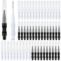 Pincel de microsobrancelha, 100 peças com laminação de sobrancelhas, preto e branco Pincel de microsobrancelha, 100 peças com laminação de sobrancelhas, preto e branco