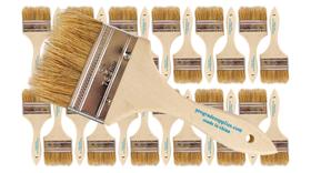 Pincel de pintura Pro Grade Chip de 3 polegadas marrom claro, pacote com 24