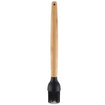 Pincel De Silicone Preto Com Cabo De Bambu Utensílio De Cozinha Pincel Culinário Yoi