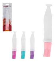Pincel De Untar Culinário - Confeitar Tubo Silicone 17cm