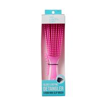 Pincel Detangler KISS Colors & Care Glide & Define, rosa de 9 fileiras