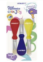 Pincel Ergonômico Ponta Redonda ColorJoy 3uni Pincel Ergonômico Ponta Redonda ColorJoy 3uni