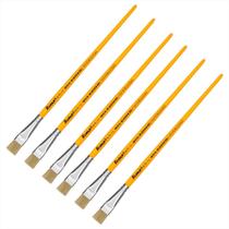 Pincel Escolar Para Pintura Artesanato Escola N12 Kit C/ 6 Un