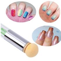 Pincel Esfumador Degrade e Baby Boomer De Unhas Esponja