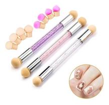 Pincel Esfumar Unhas Degrade Nail Art Ponta Dupla