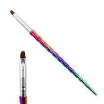 Pincel helen color língua de gato 6 unhas gel alongamento