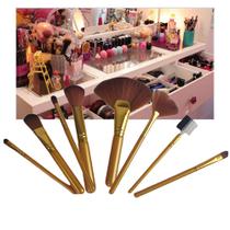 Pincel Kit 8 Peças Maquiagem Corretivo Base Sombra Profissional Make Up