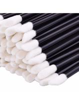 Pincel Labial Haste Plástico Preto Cerda Algodão Tam. 9,5cm - PCT 50unds