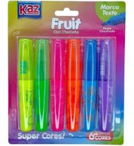 Pincel Marca Texto 6 Cores Fruit Com Aroma K