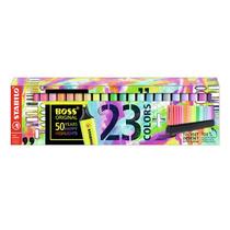 Pincel marca texto Boss 7023 01 estojo com 23 cores Stabilo