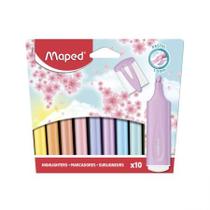 Pincel marca texto Fluo'Peps Pastel estojo 10 cores 740903 - Maped