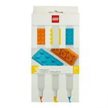 Pincel marca texto Lego com 3 unidades - Jandaia