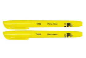 Pincel Marca Texto Neon Keep Kit c/2 Unidades - Amarelo