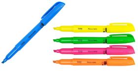 Pincel Marca Texto Neon Keep Kit c/5 Unidades - Amarelo, Azul, Verde, Rosa e Laranja