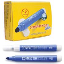 Pincel marcador compactor color avulso azul cx com 12 - GNA Pincel marcador compactor color avulso azul cx com 12 - GNA