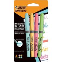 Pincel Marcador de Texto com Grip Cores Pastéis BIC Marking Ponta chanfrada Brite Liner Pincel Marcador de Texto com Grip Cores Pastéis BIC Marking Ponta chanfrada Brite Liner