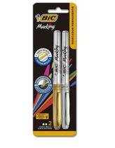 Pincel marcador permanente 1,1mm 2 cores metalicas 903936 Bic BT 2 UN