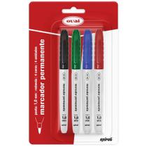 Pincel marcador permanente 4 cores, 1,0mm, PY230200, Oval