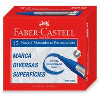Pincel Marcador Permanente Azul - 12 Unidades