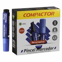 Pincel Marcador Permanente Azul / 12un / Compactor