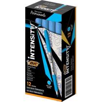 Pincel Marcador Permanente BIC Marking Fashion 1.1MM Azul - Caixa com 12 Unidades