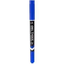 Pincel Marcador Permanente Duas Pontas 0,5MM e 1,0MM Azul CX.C/12