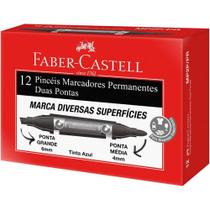 Pincel Marcador Permanente Duas Pontas Preto Caixa com 12 Pincel Marcador Permanente Duas Pontas Preto Caixa com 12