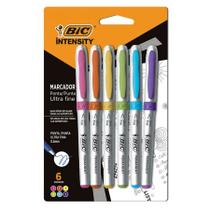 Pincel marcador permanente Intensity Ultra Fina com 6 cores 935856 - Bic Pincel marcador permanente Intensity Ultra Fina com 6 cores 935856 - Bic