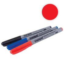 Pincel marcador permanente marca tudo vermelho 5mm maripel