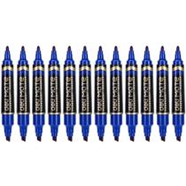 Pincel Marcador Permanente Ponta Chanfrada Duas Pontas Azul Caixa com 10 Pincel Marcador Permanente Ponta Chanfrada Duas Pontas Azul Caixa com 10