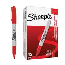 Pincel Marcador Permanente Sharpie Ponta Fina 12 Unidades