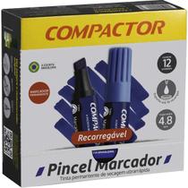 Pincel Marcador Permanente Traco Grosso AZUL