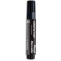 Pincel Marcador Permanente Traço Grosso Preto - Caixa com 12